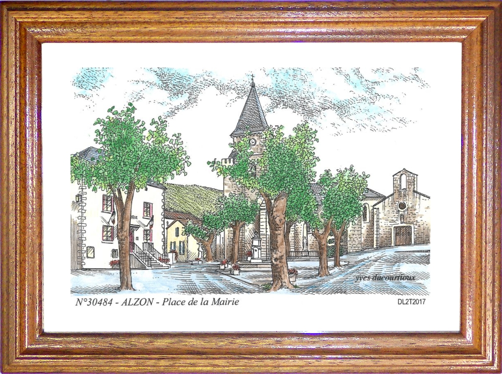 N 30484 - ALZON - place de la mairie