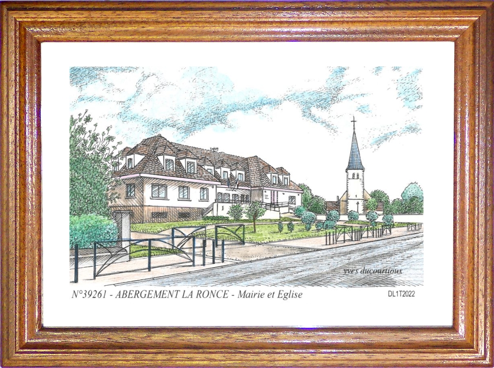 N 39261 - ABERGEMENT LA RONCE - mairie et église