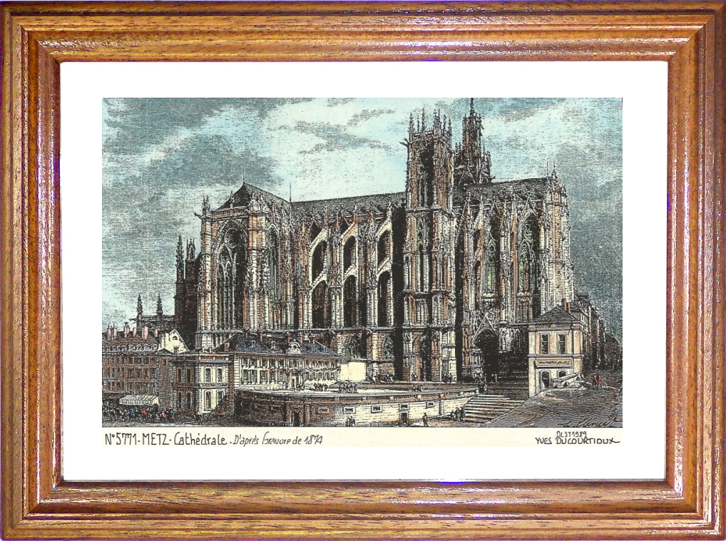 N 57071 - METZ - cathédrale (d'aprs gravure ancienne)