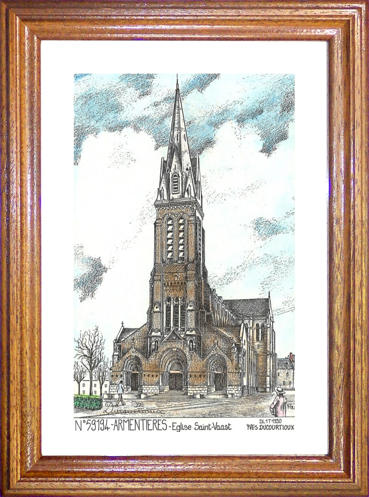 N 59194 - ARMENTIERES - glise st vaast