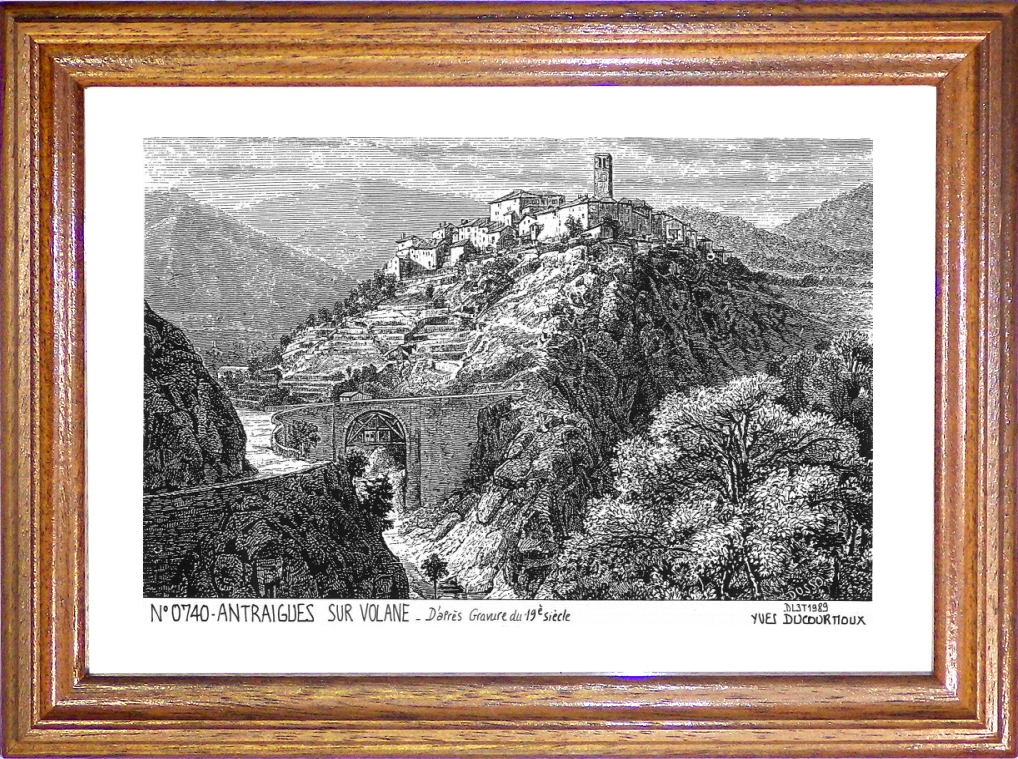 N 07040 - ANTRAIGUES SUR VOLANE - vue (d'aprs gravure ancienne)