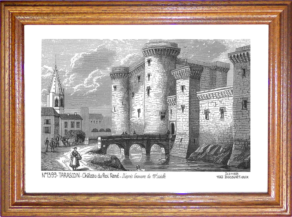 N 13099 - TARASCON - château du roi rené (d'aprs gravure ancienne)