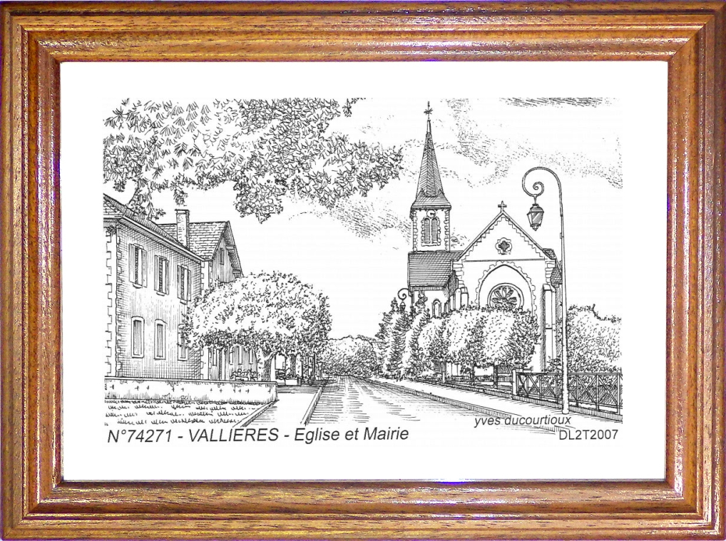 N 74271 - VALLIERES - glise et mairie