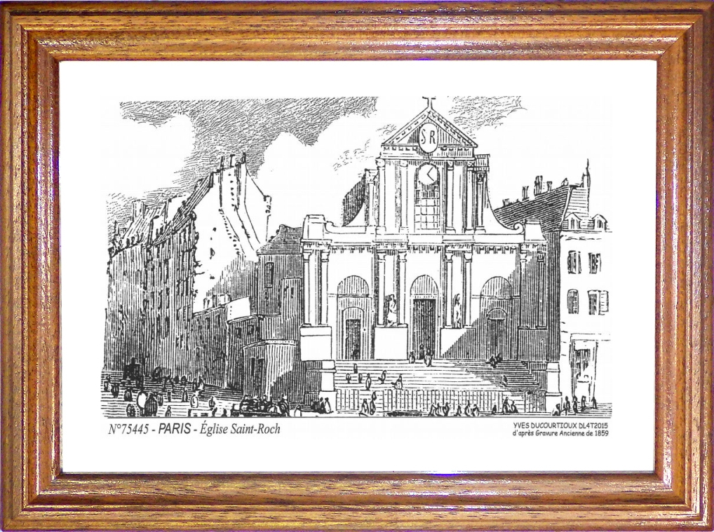 N 75445 - PARIS - église st roch (d'aprs gravure ancienne)