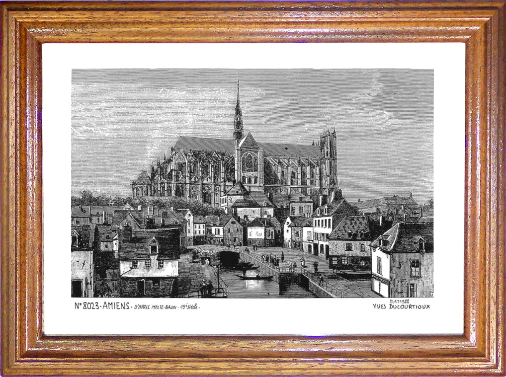 N 80023 - AMIENS - vue (d'aprs gravure ancienne)