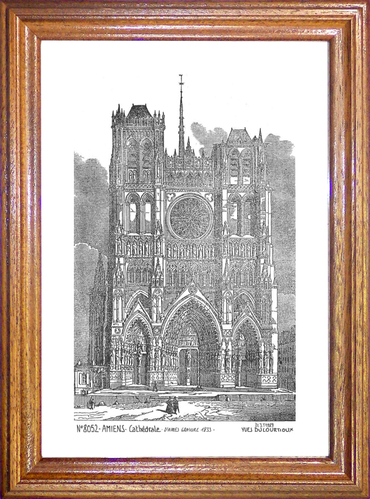 N 80052 - AMIENS - cathédrale (d'aprs gravure ancienne)