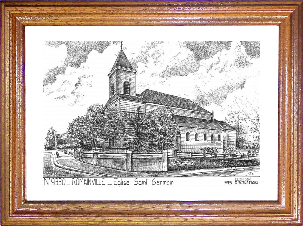 N 93030 - ROMAINVILLE - église st germain