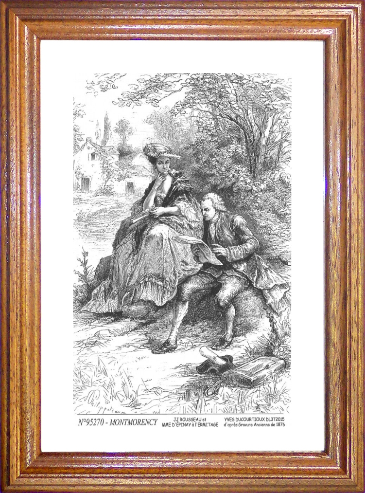 N 95270 - MONTMORENCY - jj rousseau et mme d épinay (d'aprs gravure ancienne)